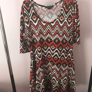 Tribal print Fashion to Figure dress